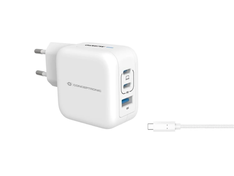 Conceptronic ALTHEA17W ładowarka do urządzeń przenośnych Uniwersalne Biały Prąd przemienny Szybkie ładowanie Wewnętrzna
