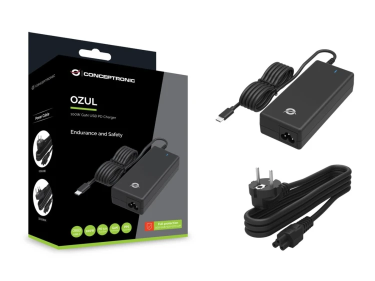 Conceptronic OZUL03BE adapter zasilający/ inwentor Wewnętrzna 100 W Czarny