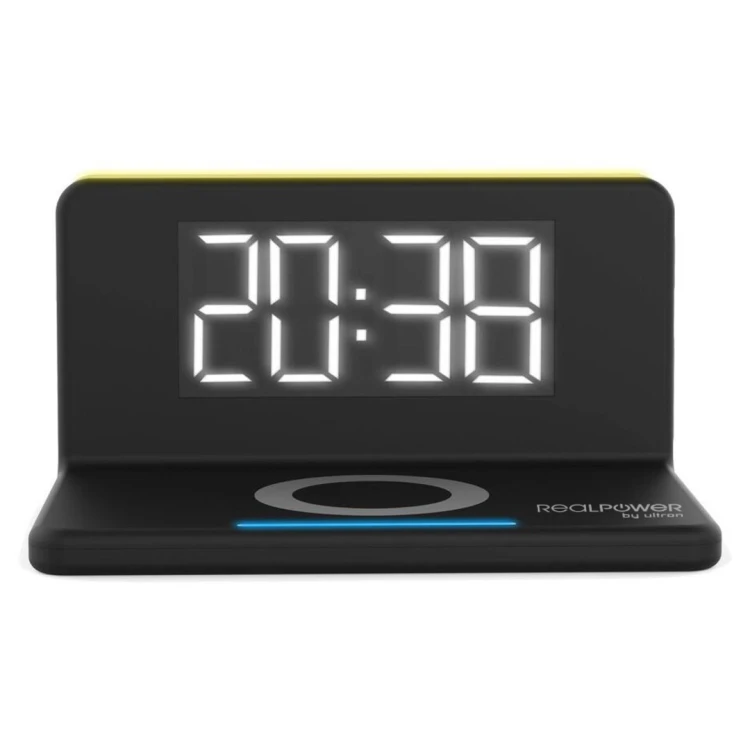 RealPower ChargeAir Cyfrowy budzik Czarny