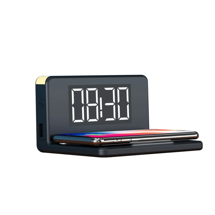 RealPower ChargeAir Cyfrowy budzik Czarny