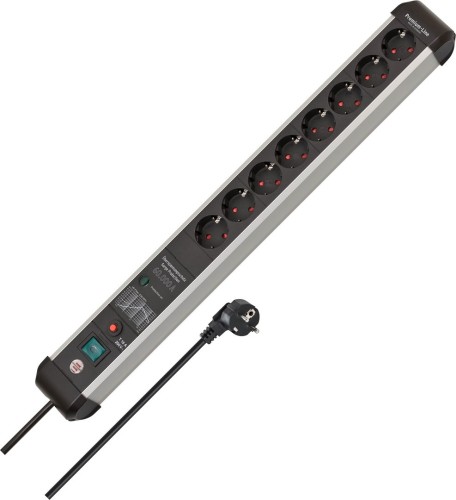 Listwa przeciwprzepięciowa Brennenstuhl 1391010800, aluminium (elok), czarna