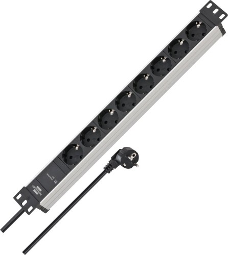 Brennenstuhl - SS 19.500A - Alu-Line - Listwa zasilająca 8-drożna, 2m