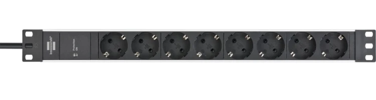 Brennenstuhl - SS 19.500A - Alu-Line - Listwa zasilająca 8-drożna, 2m