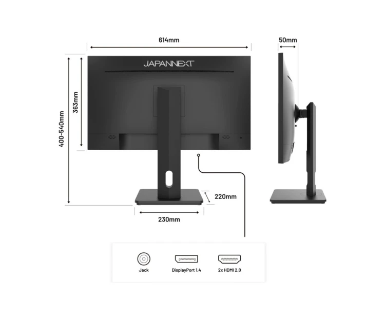 Monitor JAPANNEXT 68.5cm JN-27IPS4FLWQHDR-HSP 16:9 HDMI/DP WQHD