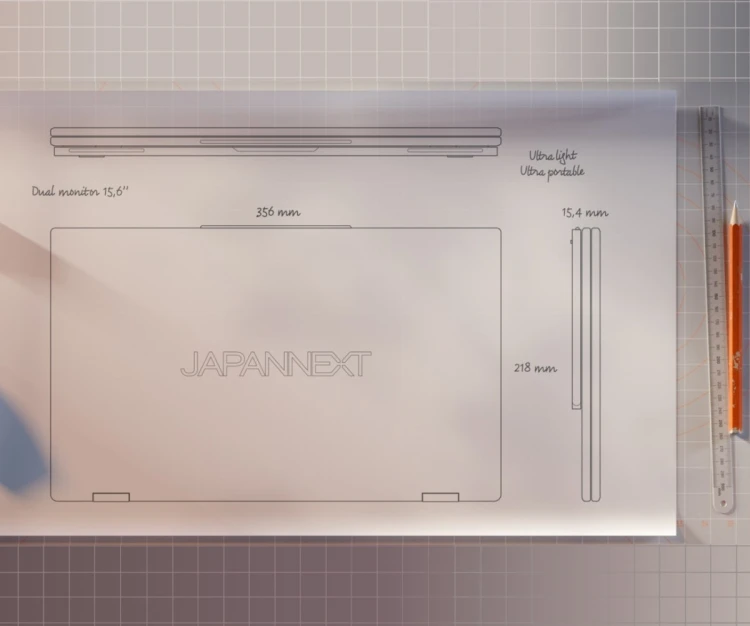 JAPANNEXT 39,6 cm JN-DMD-IPS156F Podwójny monitor FHD