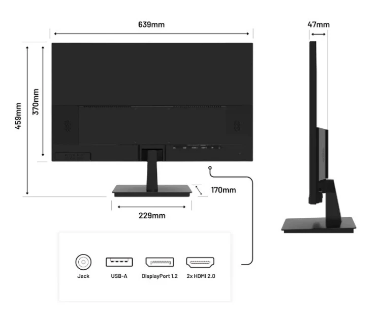 Monitor JAPANNEXT 71,1cm JN-I280UHD60F-P 16:9 HDMI/DP UHD