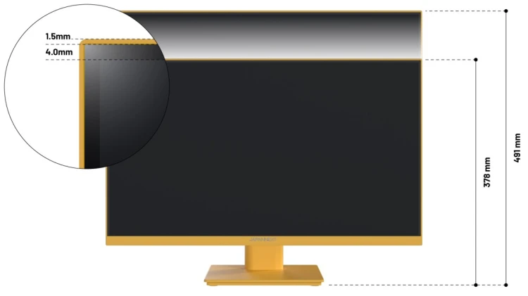 Monitor JAPANNEXT 60,5cm JN-I238FHD120F-HSP-YE 16:9 HDMI żółty FHD