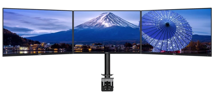 Uchwyt biurkowy do 3 monitorów IIYAMA DS1003C-B1 do ekranów 10-27 cali