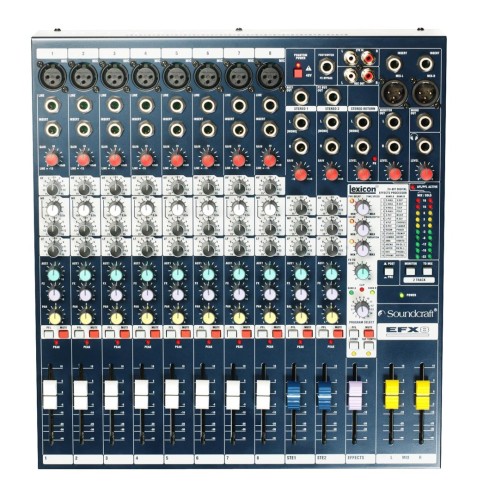 Soundcraft EFX8 - Analogowa konsoleta mikserska, procesor efektów