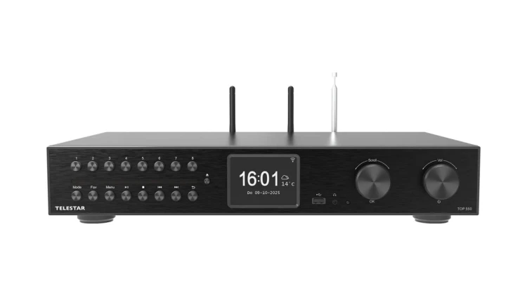 Radia wielofunkcyjne TELESTAR TOP 550 Czarne Komponenty HiFi