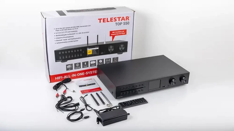 Radia wielofunkcyjne TELESTAR TOP 550 Czarne Komponenty HiFi