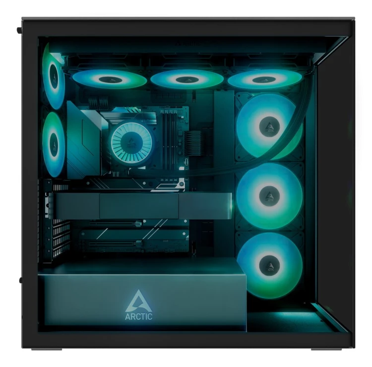 Obudowa Arctic Xtender Schwarz Glasfenster ohne GPU mount