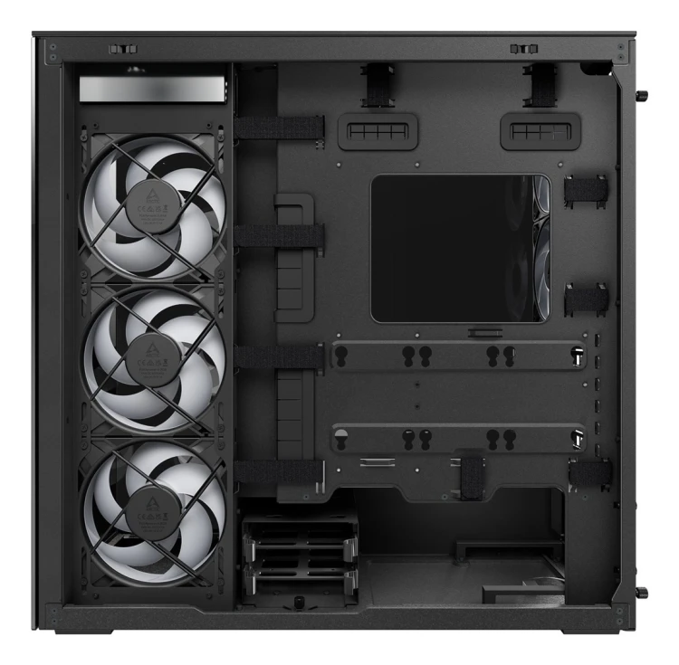 Obudowa Arctic Xtender Schwarz z oknem z GPU mountem