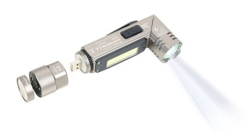 TROIKA ECO KNICKLICHT PRO Szary Magnetyczne mocowanie latarki COB LED