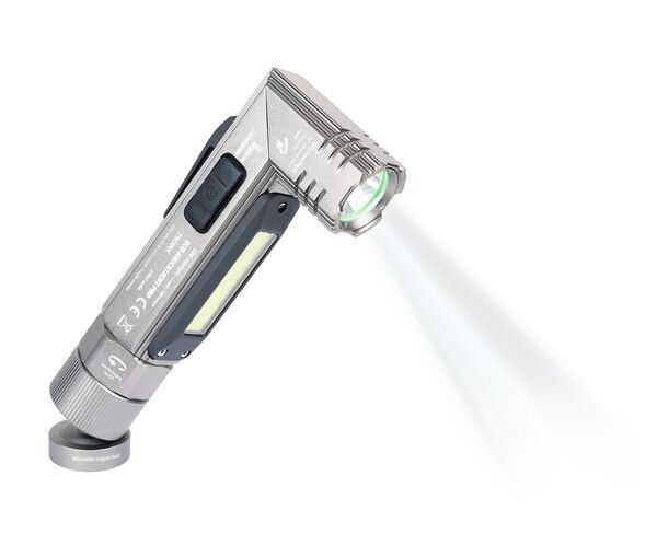 TROIKA ECO KNICKLICHT PRO Szary Magnetyczne mocowanie latarki COB LED