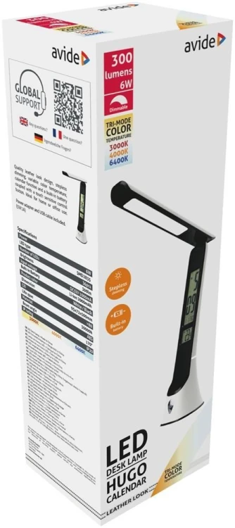 Avide ABLDLC-6W-WB-HG lampa stołowa LED Biały, Brązowy