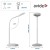 Avide ABLDLRGB-4W lampa stołowa LED Biały