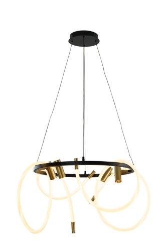 Lampa wisząca LED Tigris Coil 4000K w kolorze złotym