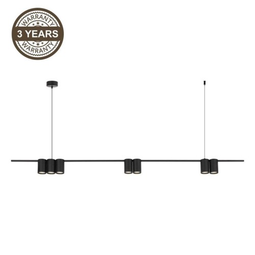Lampa wisząca PORI siedem razy GU10 ML0370 czarny
