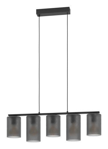 Lampa EGLO Colomera, elastyczny uchwyt, czarny, szary, stal, szkło