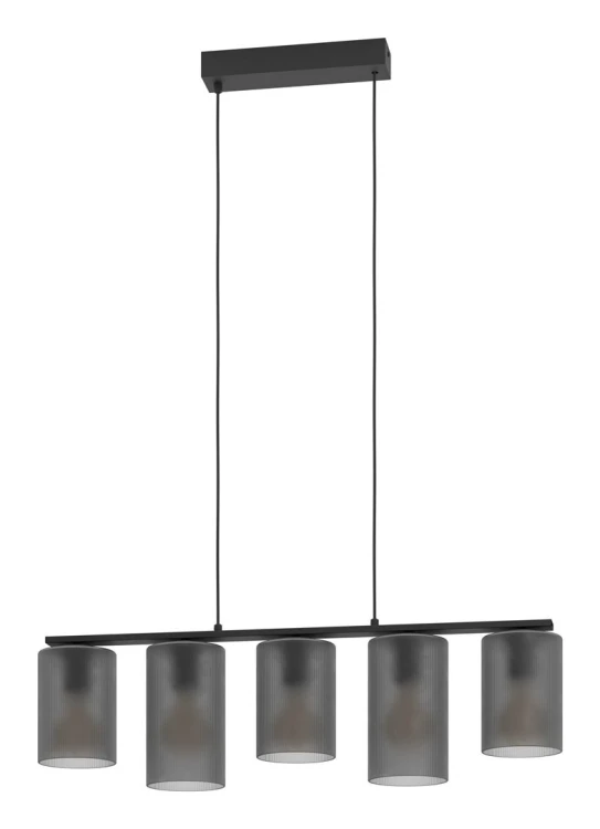 Lampa EGLO Colomera, elastyczny uchwyt, czarny, szary, stal, szkło