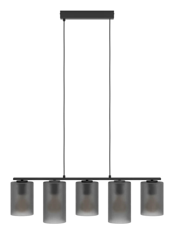 Lampa EGLO Colomera, elastyczny uchwyt, czarny, szary, stal, szkło