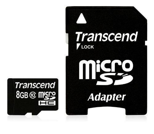 SD microSD Card   8GB Transcend SDHC Class10 w/adapter