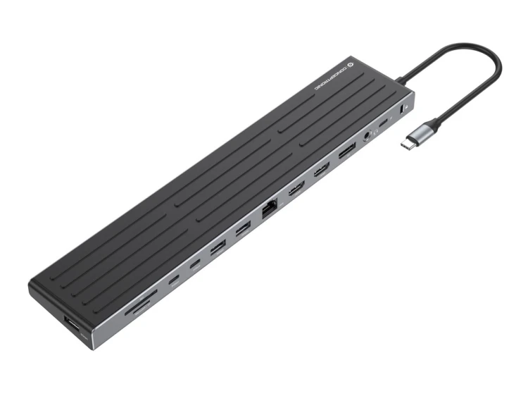Stacja dokująca CONCEPTRONIC 14-1 USB-C->2xHDMI/DP/2xUSB-C/+ 18cm bk