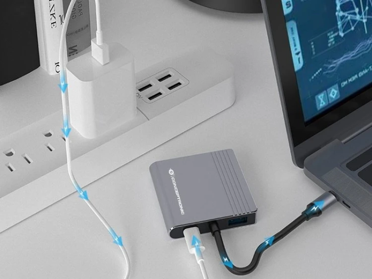 Conceptronic DONN13G stacja dokująca Przewodowa USB 3.2 Gen 1 (3.1 Gen 1) Type-C Szary