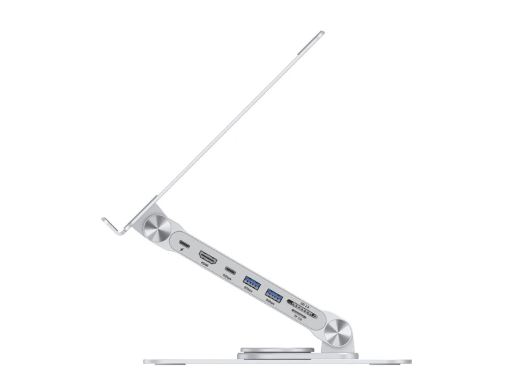 CONCEPTRONIC Uchwyt na laptopa ze stacją dokującą 7 w 1 srebrny