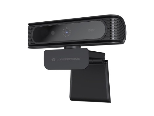 CONCEPTRONIC Kamera internetowa USB-A2.0 80° 1080P/30Hz FullHD + Mikrofon czarno-biały