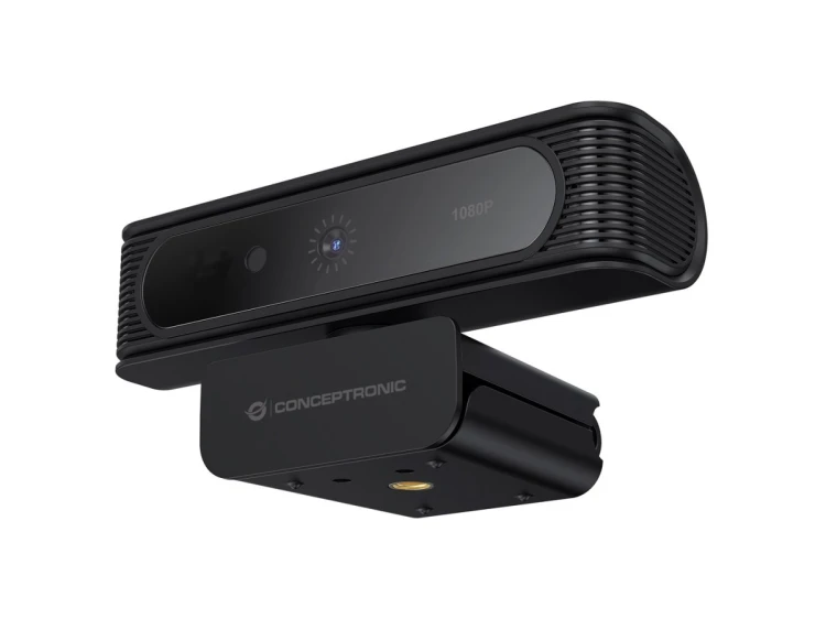 CONCEPTRONIC Kamera internetowa USB-A2.0 80° 1080P/30Hz FullHD + Mikrofon czarno-biały