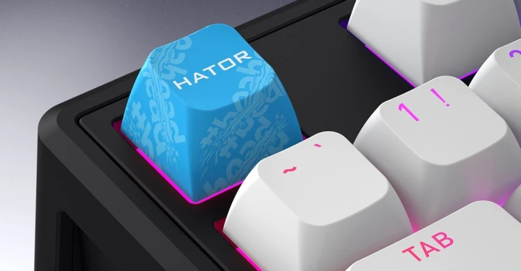HATOR Skyfall 65 MAG ULTRA 8K klawiatura Gaming USB QWERTY US English Czarny, Biały