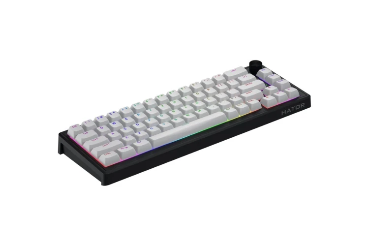 HATOR Skyfall 65 MAG ULTRA 8K klawiatura Gaming USB QWERTY US English Czarny, Biały