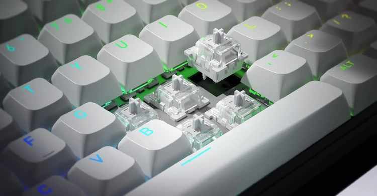 HATOR Skyfall 65 MAG ULTRA 8K klawiatura Gaming USB QWERTY US English Czarny, Biały