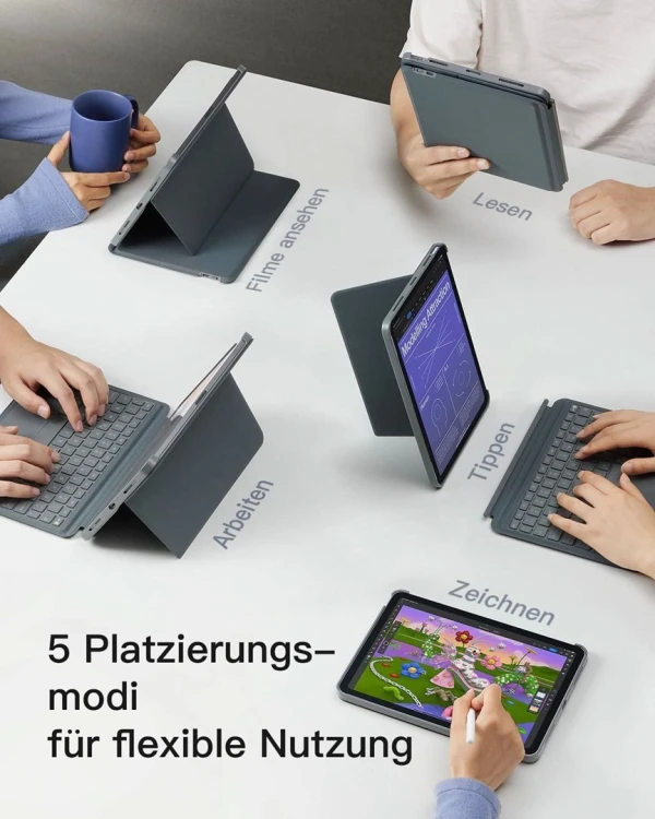 Klawiatura Inateck iPad 11" iPad Air 4-6 QWERTZ szary