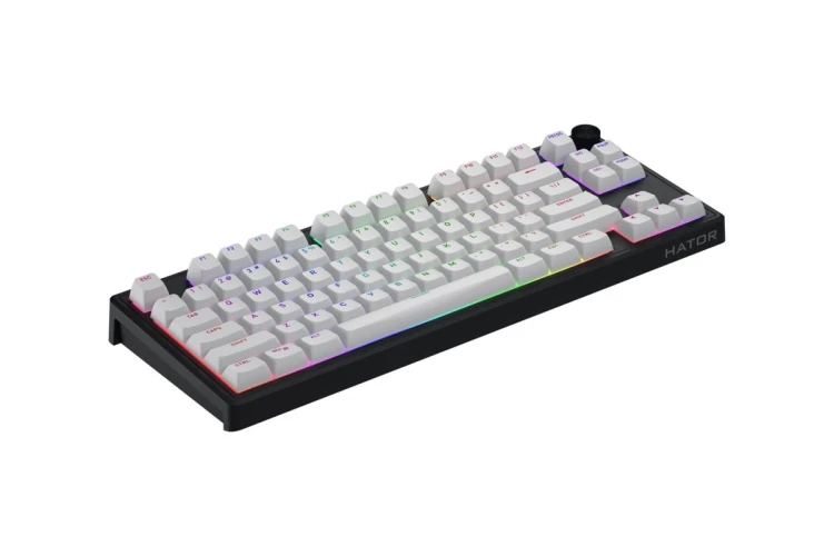 HATOR Skyfall 80 MAG ULTRA 8K klawiatura Gaming USB QWERTY US English Czarny, Biały