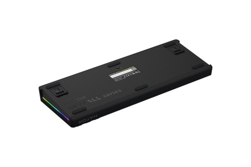HATOR Skyfall Pro Wireless 65 klawiatura Gaming USB + RF Wireless + Bluetooth QWERTY US English Czarny, Szary