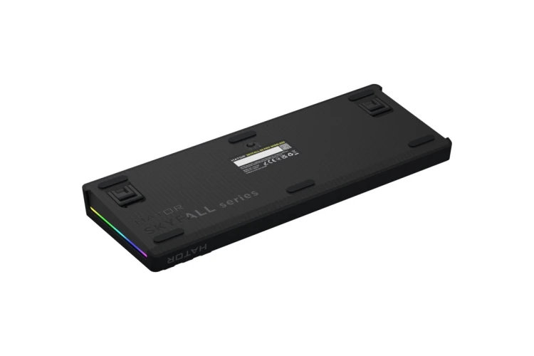 HATOR Skyfall Pro Wireless 65 klawiatura Gaming USB + RF Wireless + Bluetooth QWERTY US English Czarny, Szary