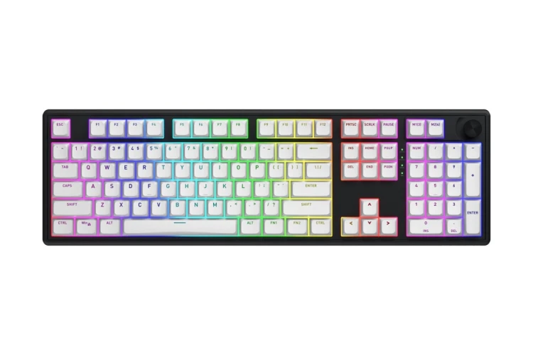 HATOR Skyfall Wireless 100 klawiatura Gaming USB + RF Wireless + Bluetooth QWERTY US English Czarny, Biały