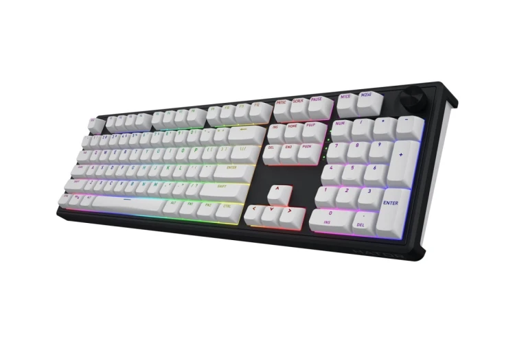 HATOR Skyfall Wireless 100 klawiatura Gaming USB + RF Wireless + Bluetooth QWERTY US English Czarny, Biały