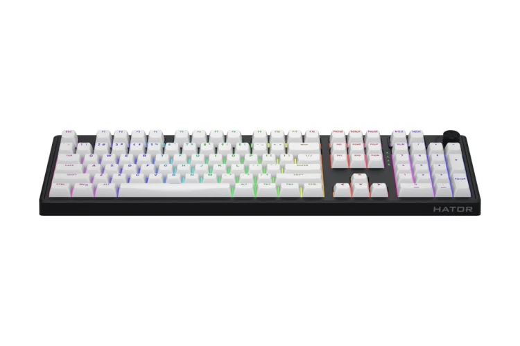 HATOR Skyfall Wireless 100 klawiatura Gaming USB + RF Wireless + Bluetooth QWERTY US English Czarny, Biały