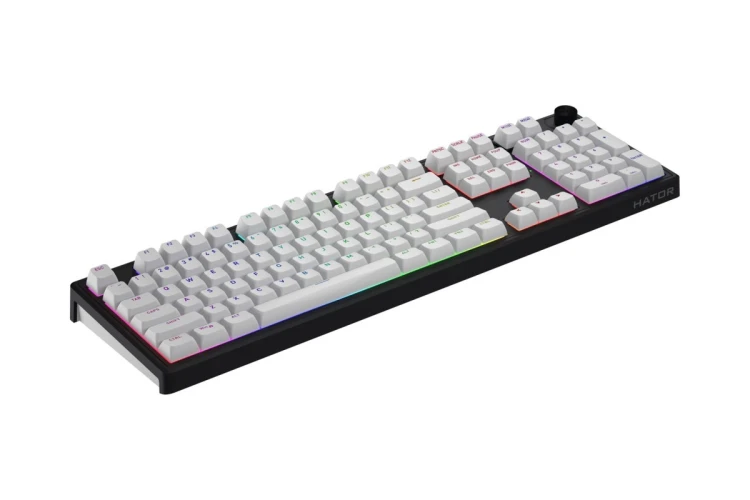 HATOR Skyfall Wireless 100 klawiatura Gaming USB + RF Wireless + Bluetooth QWERTY US English Czarny, Biały