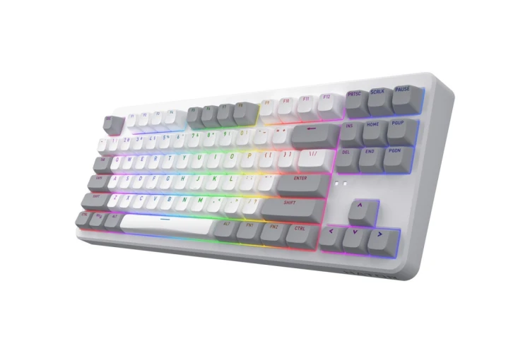 HATOR Rockfall 3 TKL Wireless klawiatura Uniwersalne USB + RF Wireless + Bluetooth QWERTY Angielski Biały