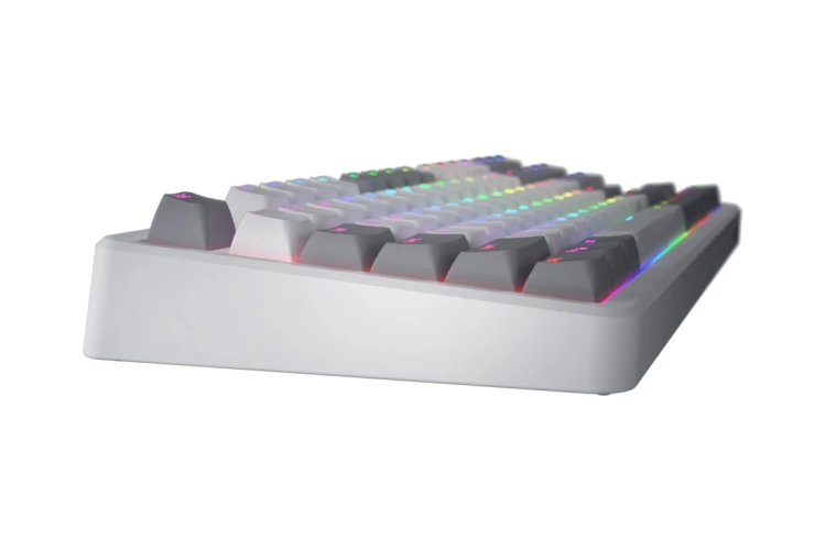 HATOR Rockfall 3 TKL Wireless klawiatura Uniwersalne USB + RF Wireless + Bluetooth QWERTY Angielski Biały