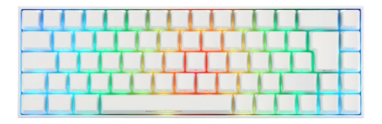 Deltaco Gaming GAM-100-W-DE klawiatura USB + RF Wireless + Bluetooth QWERTZ Niemiecki Biały