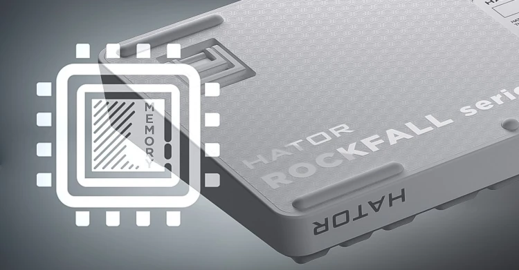Klawiatura dla graczy Hator Rockfall 3 TKL Wireless mechaniczna czarna (klawisze czarno-białe)