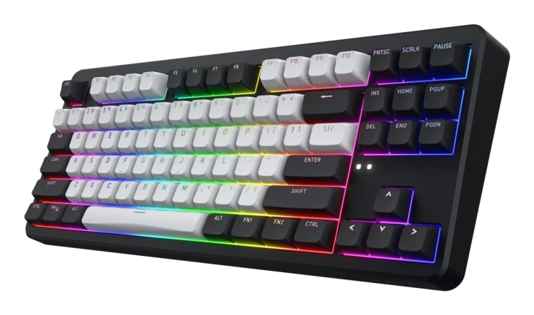 Klawiatura dla graczy Hator Rockfall 3 TKL Wireless mechaniczna czarna (klawisze czarno-białe)