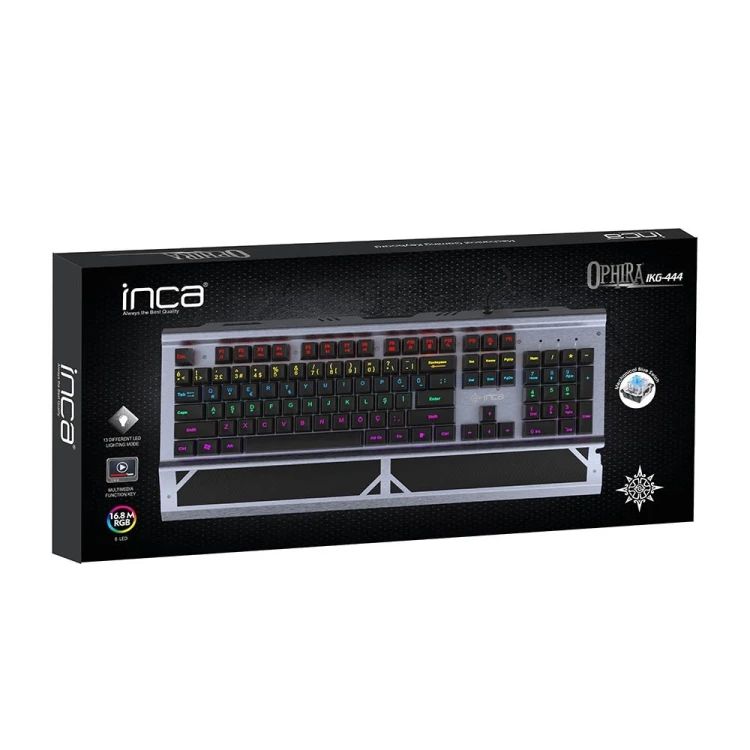 Inca IKG-444 klawiatura Gaming USB Szary