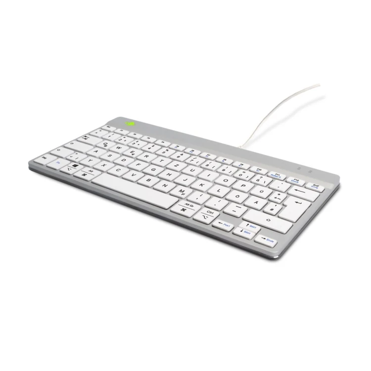R-Go Tools Ergonomiczna R-Go Compact Break klawiatura, z oprogramowaniem do robienia przerw, QWERTZ (DE), przewodowa, biała